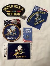 Navy Seabees patches, pins and stickers picture