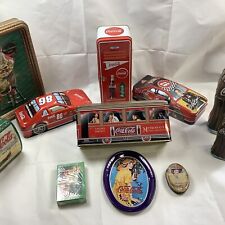 Coca-Cola  Vintage Tins Set of 11 /Victorian Tins / Race Cars/ Cable Car/tiptray picture