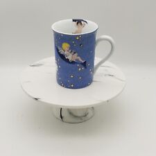 Vtg  Porcelain Handled Mug Made in Germany by Konitz Angels on Clouds Gold Stars picture