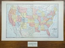 Vintage 1884 UNITED STATES of AMERICA Map 21