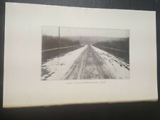 1911 photo plate new snow covered section of road Cannan Maine Somerset County  picture