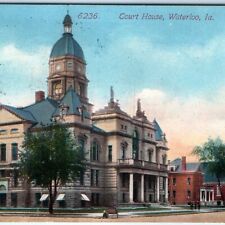 c1910s Waterloo, IA City Old Court House Amazing Architecture Postcard Vtg A61 picture