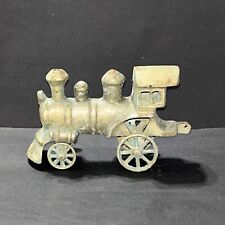 Vintage Solid Brass Decor Old  Train  Sculpture picture