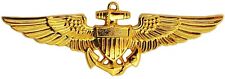 US Navy Aviation Wing Badge Naval Aviator Pilot Pin Insignia Gold Plated USN-AVB picture