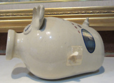Vintage Marshall Pottery PIG Hand Turned Jug Shaped Piggy Bank Cork Nose w/Label picture