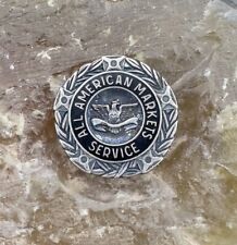 Vintage ALL AMERICAN MARKETS Grocery Sterling Employee Service Pin So California picture