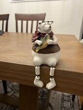 Vintage Polar Bear Dangle Legs Holiday With Glasses And Fish Christmas picture