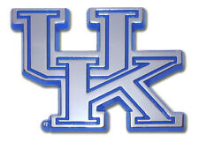 university of kentucky wildcats blue outlined chrome logo auto car emblem picture