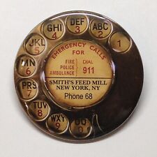 Telephone Dial New York Feed Mill Advertising Pocket Mirror picture