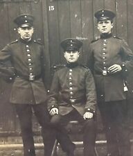 German WW1 Era Postcard Three Soldiers Posed - Royal Prussian Unit Feldpost Used picture