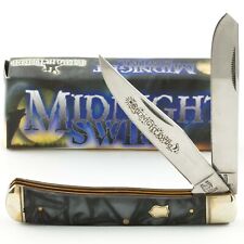 Rough Rider Midnight Swirl Handles Trapper Pocket Knife #966 2 Folding Blade picture