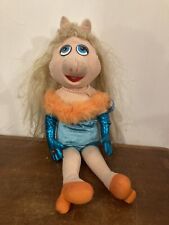 Vintage 80'S Miss Piggy Muppets Nanco Large Stuffed Plush Blue Dress 12” picture