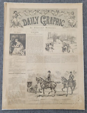 DAILY GRAPHIC 1ST MARCH 1890 ETON COLLEGE STEEPLECHASE ORIGINAL NEWSPAPER picture