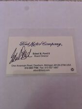 Edsel Ford Signed Business Card Ford Motor Autograph Auto picture