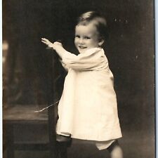ID'd c1910s Falls Church, VA Cute Little Boy Baby RPPC Photo Milton Eglin A140 picture