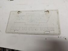 Vintage White Chevrolet Vanity Plate picture