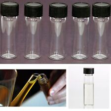 50 Mini Clear Glass Vial Bottles Cap 2 3/16 Tall 6 mL Gold Panning Prospecting picture