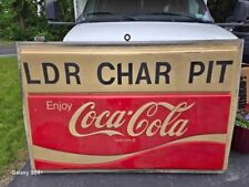 Huge  Vintage Enjoy Coca Cola Sign  6 Feet Long By 4 Feet High Plastic 2 Sided  picture