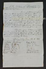 1860 antique SULLIVAN SPRINGFIELD nh PETITION for HIGHWAY lull quimby rollins picture
