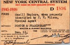 1945 - 1946 New York Central System Railroad Pass - Engineer picture