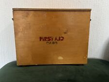 Vintage Wooden First Aid Box First Aid Case picture
