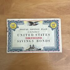 Vintage Antique Postal Savings Plan Bonds Defense United States 8¢ 10¢ picture