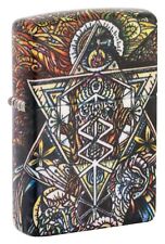 Zippo Abstract Psychedelia 540 Color Glow-In-The-Dark Windproof Lighter, 4919... picture