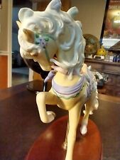 Vintage Lenox 1989 The Carousel Circus Horse Bisque Porcelain Yellow Equestrian picture