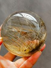 Museum Collection Tibetan High Altitude Gold Rutilated Ball Sphere Orb Gem 2.95' picture