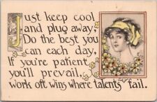 Vintage 1911 Pretty Girl / Greetings Postcard 