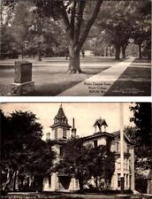 2~Postcards Ripon, WI Wisconsin RIPON COLLEGE Campus Path & Office Building picture