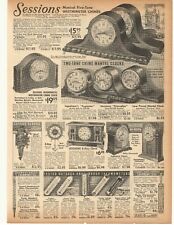 1938 Sessions Clocks, Ingraham, Cuckoo, Sears Alarm Double Sided Sears Advertise picture