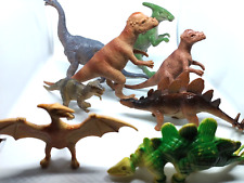 Lot of 9 Toy Dinosaur Figures Prehistoric Mixed manufacturer Years and size M picture