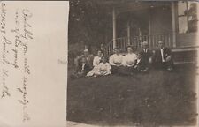 Sprakers, NY? RPPC 1909 Family Gathering, vintage New York Real Photo Postcard picture