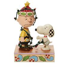 Enesco Jim Shore Oh Brother Charlie Brown Tangled Lights Figurine 6008954 NIB picture