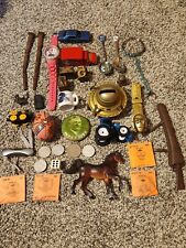 Large Junk Drawer Lot Of Misc. Vintage Stuff Old Nails Toys Spoons Watches Coins picture