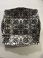 Decorative 12” Black & Silver Tile Aluminum Plate picture