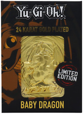 Yu-Gi-Oh Limited Edition 24k Gold Plated Baby Dragon Metal Card picture