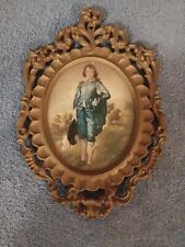 Blue Boy in Oval  Frame Made in Italy  picture