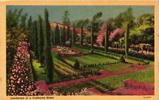 Vintage Postcard- A garden, CA Early 1900s picture