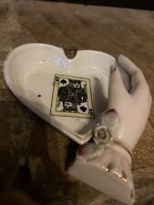 1950s Porcelain King Of Spades Ash Tray picture