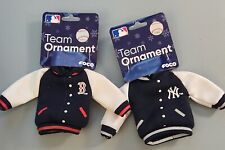 Forever Collectibles FOCO Pick Your Team Red Sox Yankees Varsity Jacket Ornament picture