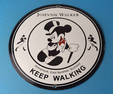 Vintage Johnnie Walker Sign - Adult Beverage Tuxedo Mickey Porcelain Gas Sign picture