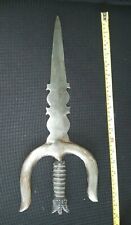 Indo Persian Katar Knife tiger Horn Handle Dagger Antique Sword Holy Symbol picture