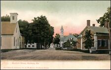 C.1901-07 Bowdoin Street Winthrop ME - Churches, Dirt Road Postcard  picture