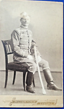 RARE CDV  PHOTOGRAPH   WILLIAM TURCK  LYNGBY  DENMARK  1910  MILITARY MAN  SABER picture