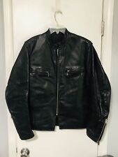 Vtg 70's Brooks Black Leather Cafe Racer Motorcycle Jacket Men's Sz 42 Detroit picture