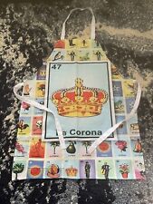 Mexican Bingo Game Womens Apron La Corona Juego de Loteria Mandil picture