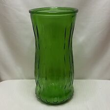 Vintage C.F.G. CL9 Emerald Green Textured Glass Vase 9 1/2