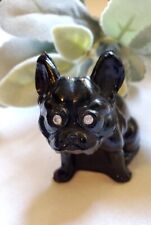 Antique Westmorland Black Glass French  Bulldog...Marked picture